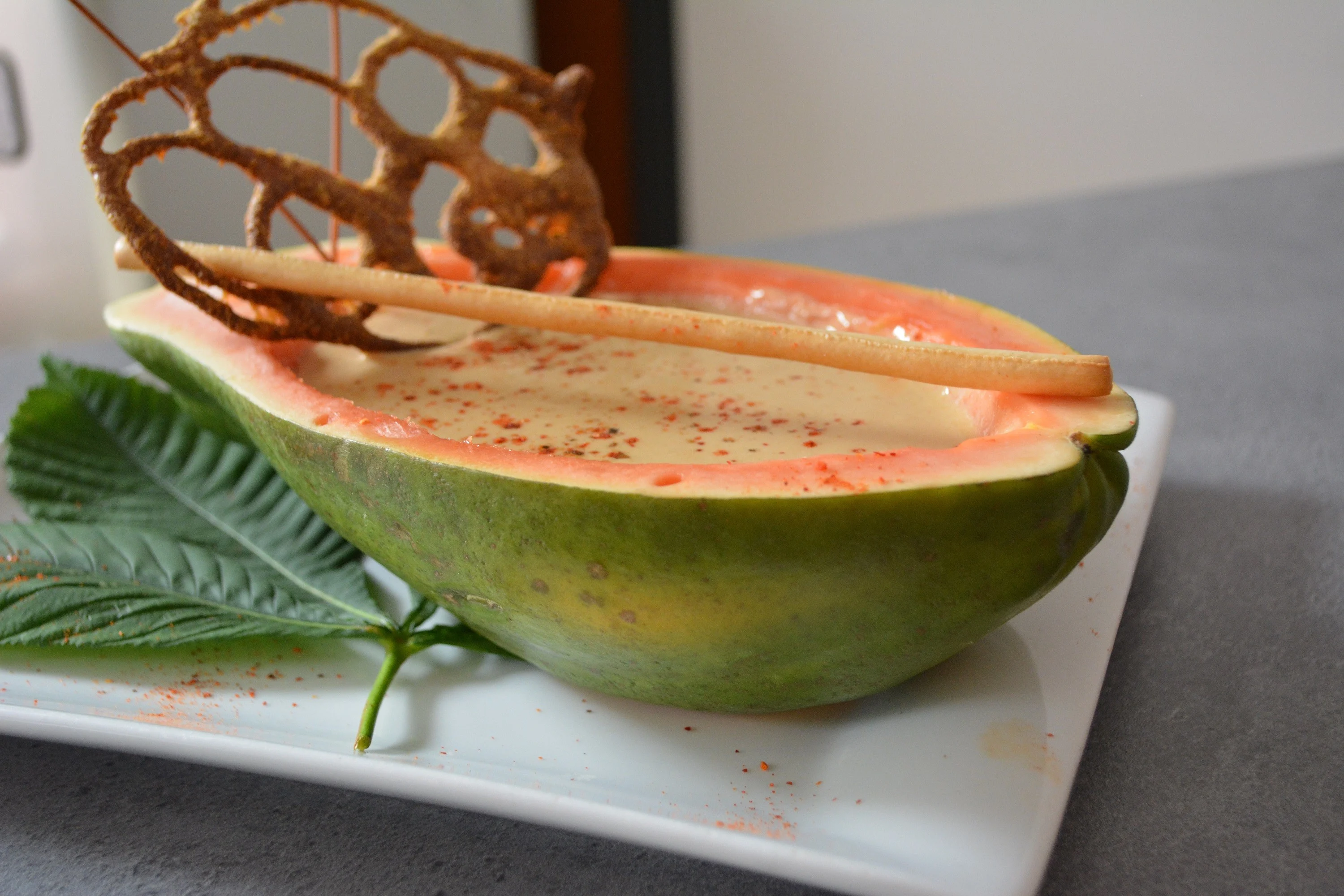 Papaye geante et ses ravioles